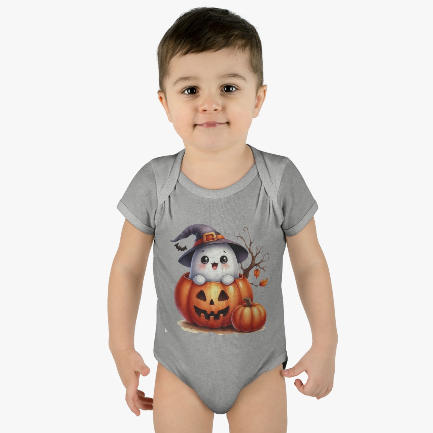 Happy Halloween/Infant Baby Rib Bodysuit