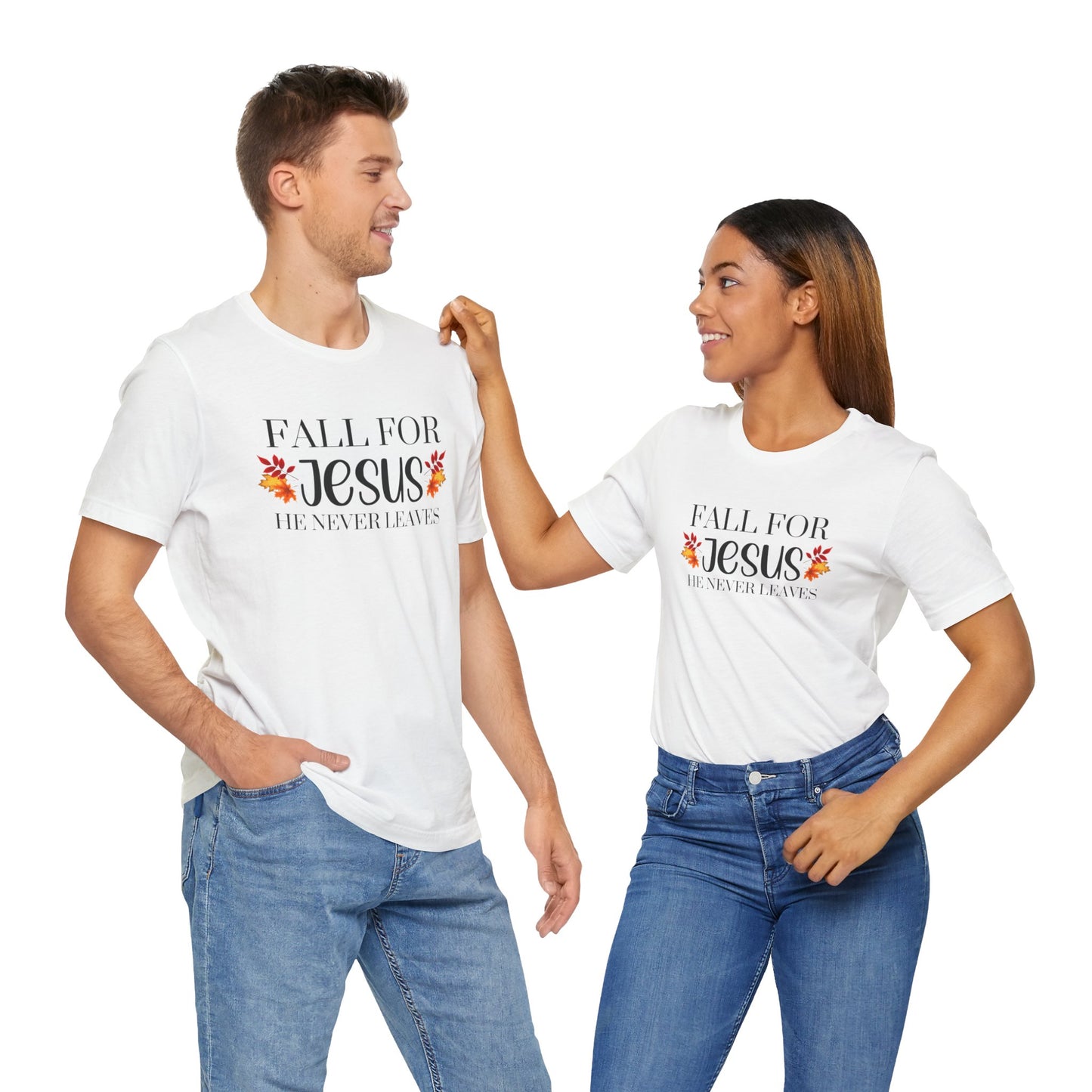 Fall for Jesus/ Unisex Jersey Short Sleeve Tee