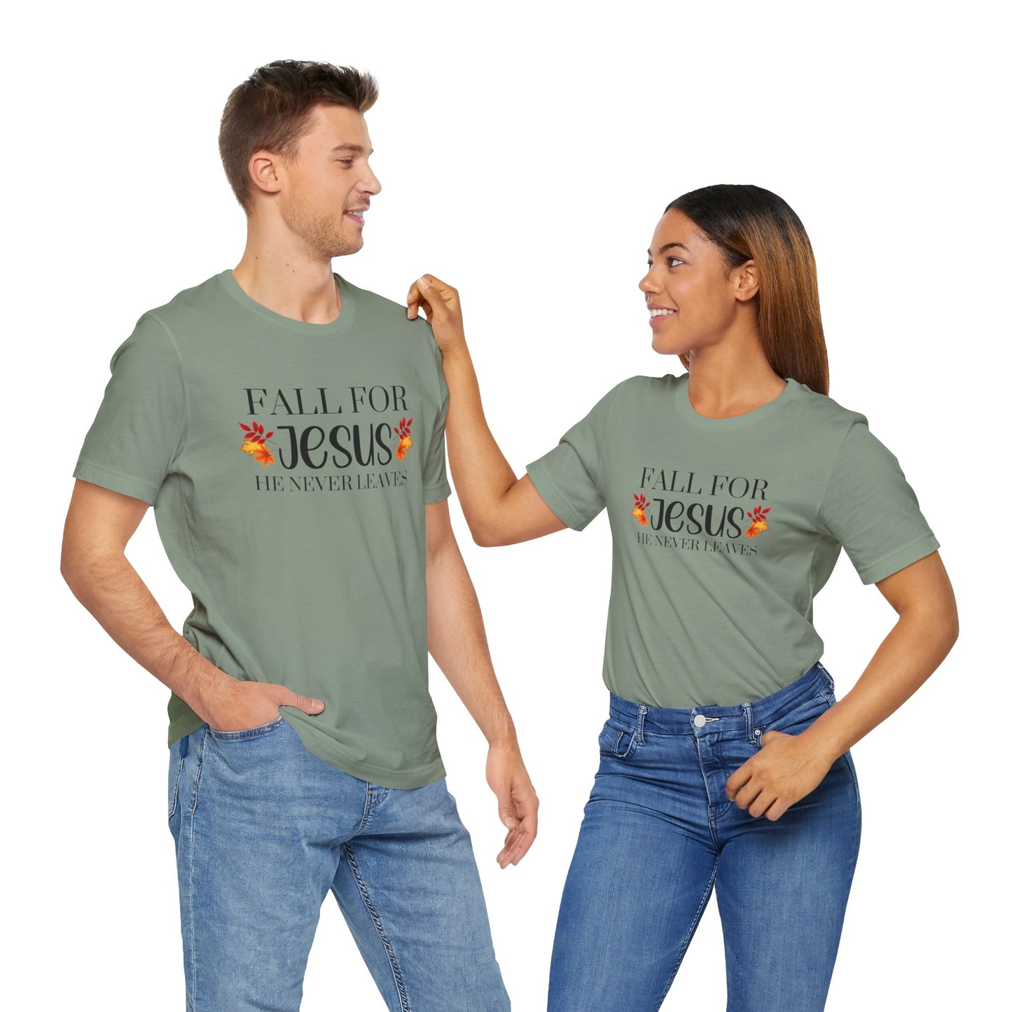 Fall for Jesus/ Unisex Jersey Short Sleeve Tee