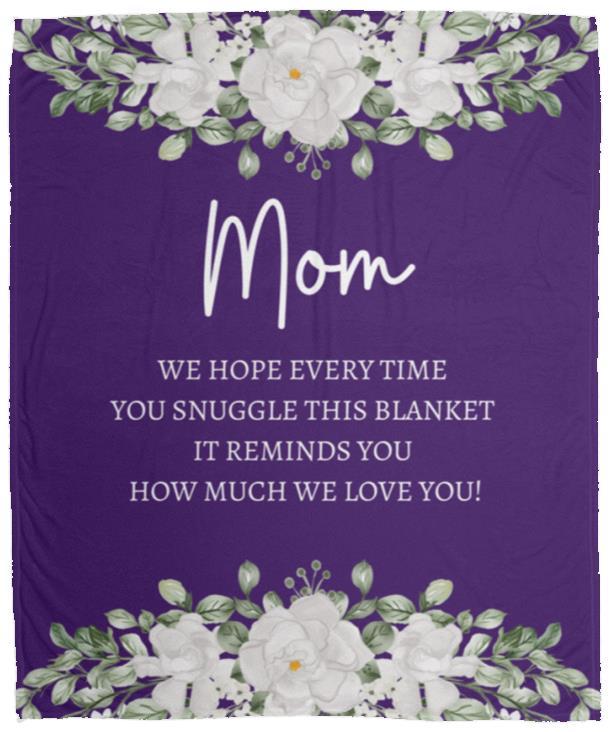 MOM FLOWER BLANKET / MOTHERS DAY GIFT