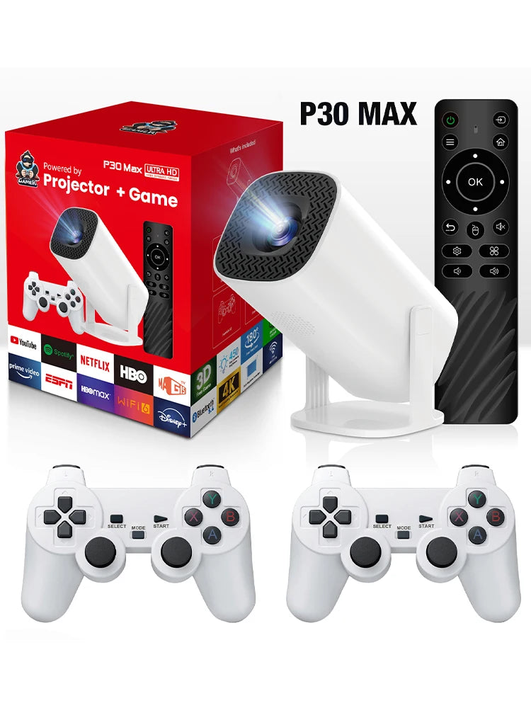 3D Game Projector P30MAX Retro Video Game Console Wireless Controller