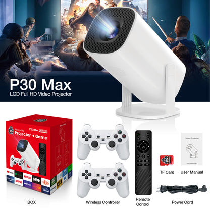 3D Game Projector P30MAX Retro Video Game Console Wireless Controller