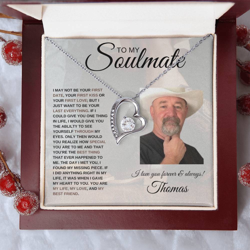 To My Soulmate | Forever Love Necklace | Personalized Message Card | Boots