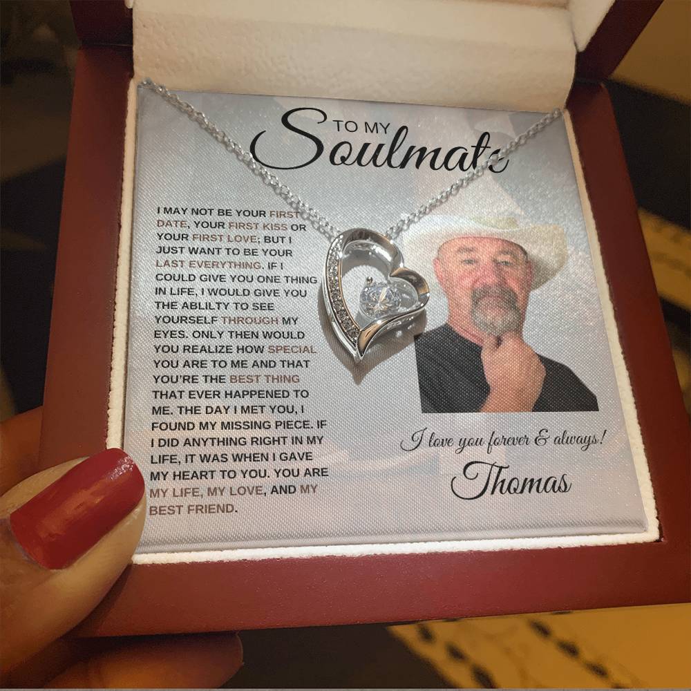 To My Soulmate | Forever Love Necklace | Personalized Message Card | Boots