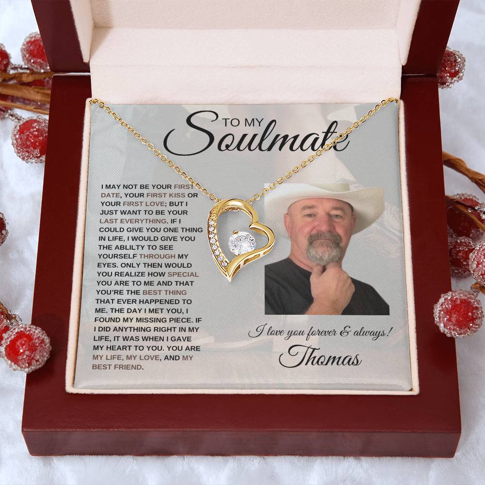 To My Soulmate | Forever Love Necklace | Personalized Message Card | Boots