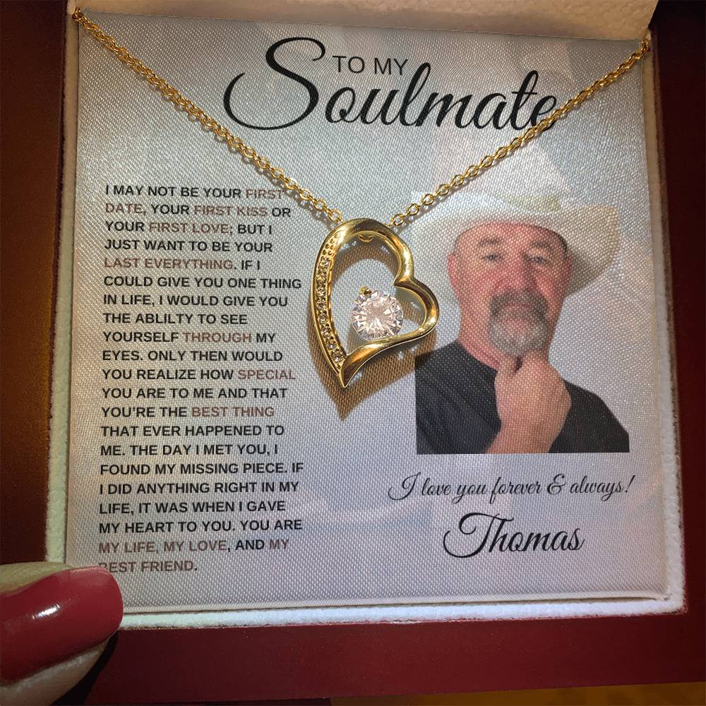 To My Soulmate | Forever Love Necklace | Personalized Message Card | Boots