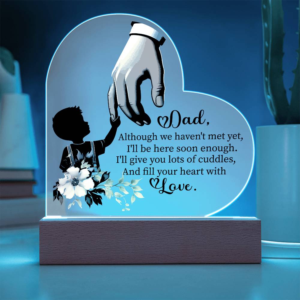 To My Dad | Printed Heart Acrylic Plaque