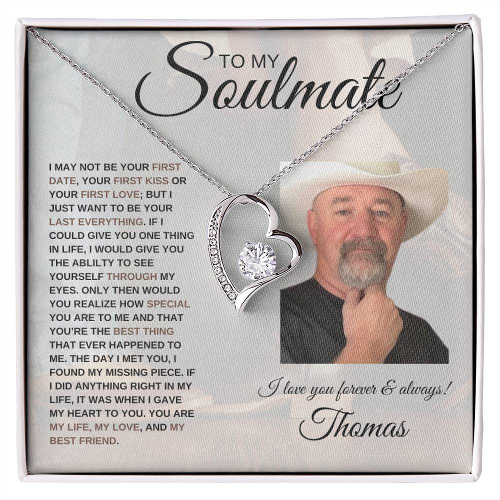 To My Soulmate | Forever Love Necklace | Personalized Message Card | Boots