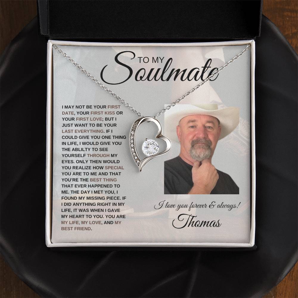 To My Soulmate | Forever Love Necklace | Personalized Message Card | Boots