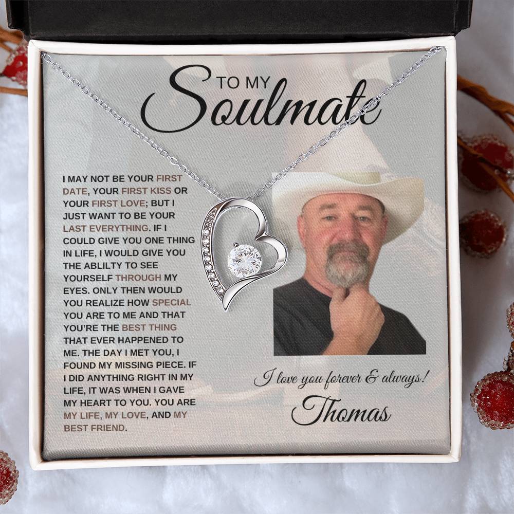 To My Soulmate | Forever Love Necklace | Personalized Message Card | Boots