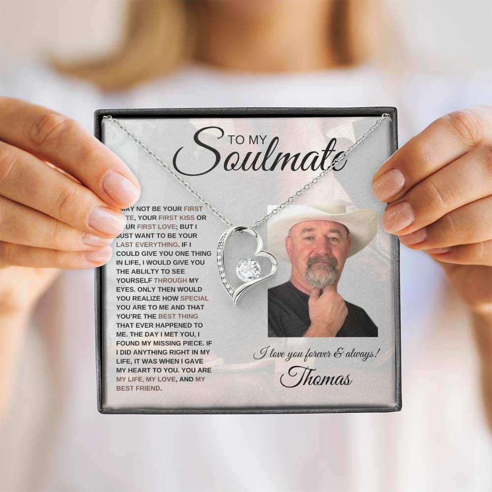 To My Soulmate | Forever Love Necklace | Personalized Message Card | Boots