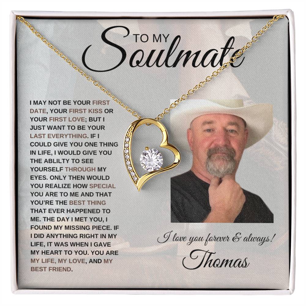 To My Soulmate | Forever Love Necklace | Personalized Message Card | Boots