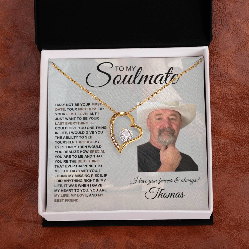 To My Soulmate | Forever Love Necklace | Personalized Message Card | Boots