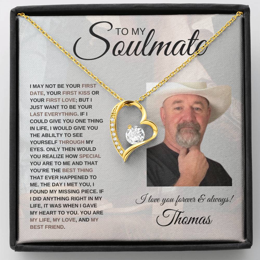 To My Soulmate | Forever Love Necklace | Personalized Message Card | Boots