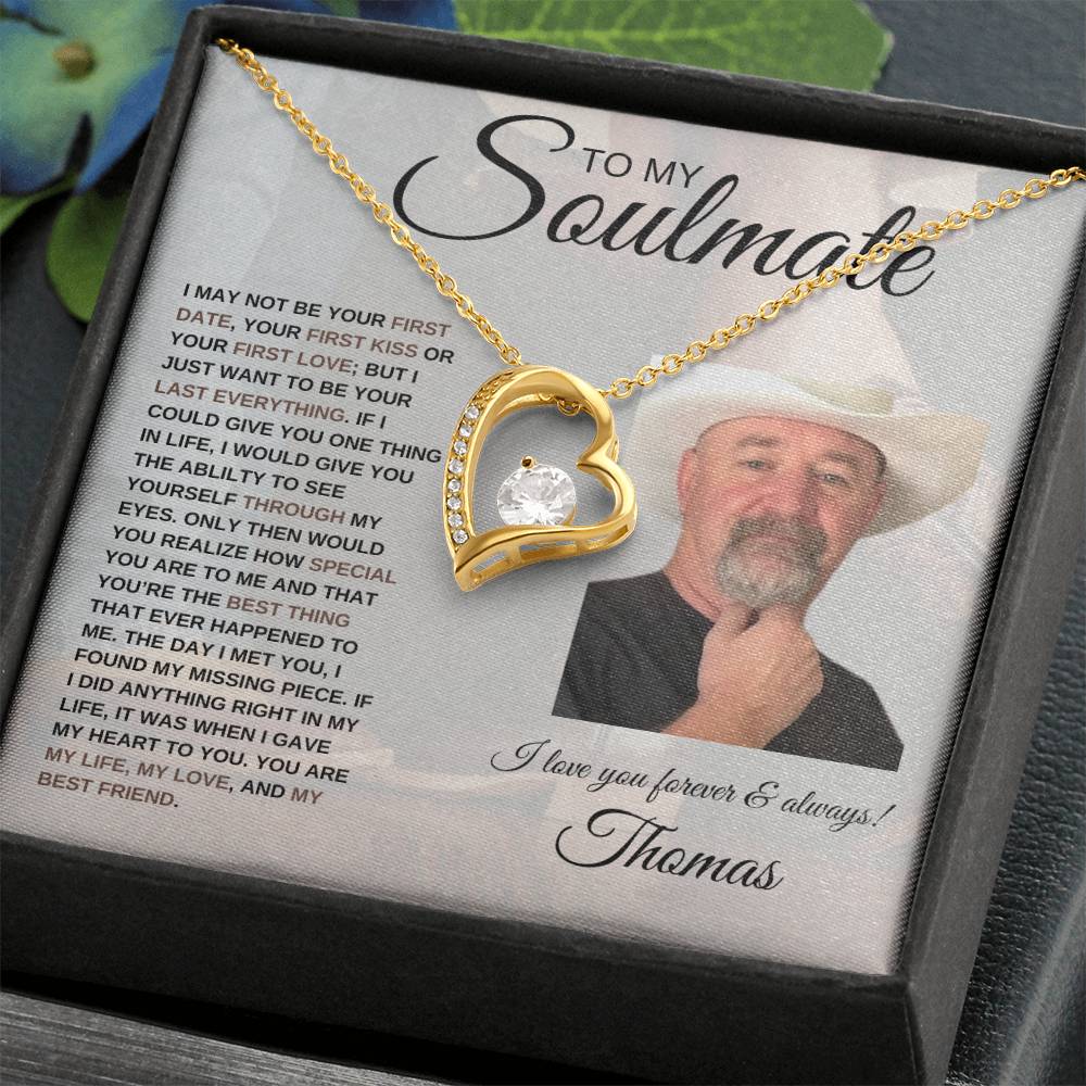 To My Soulmate | Forever Love Necklace | Personalized Message Card | Boots