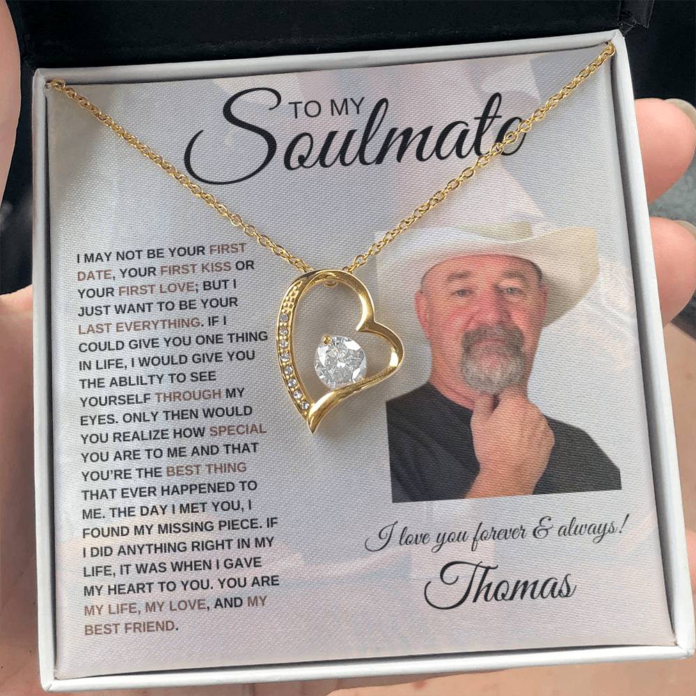 To My Soulmate | Forever Love Necklace | Personalized Message Card | Boots