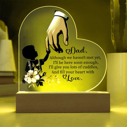 To My Dad | Printed Heart Acrylic Plaque