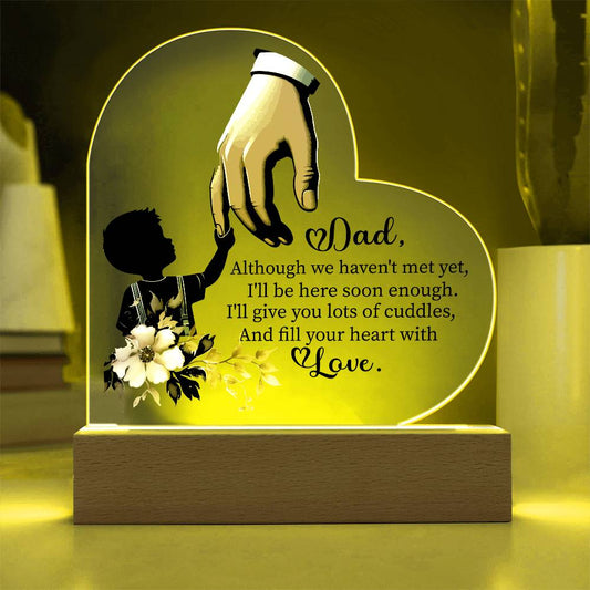 To My Dad | Printed Heart Acrylic Plaque