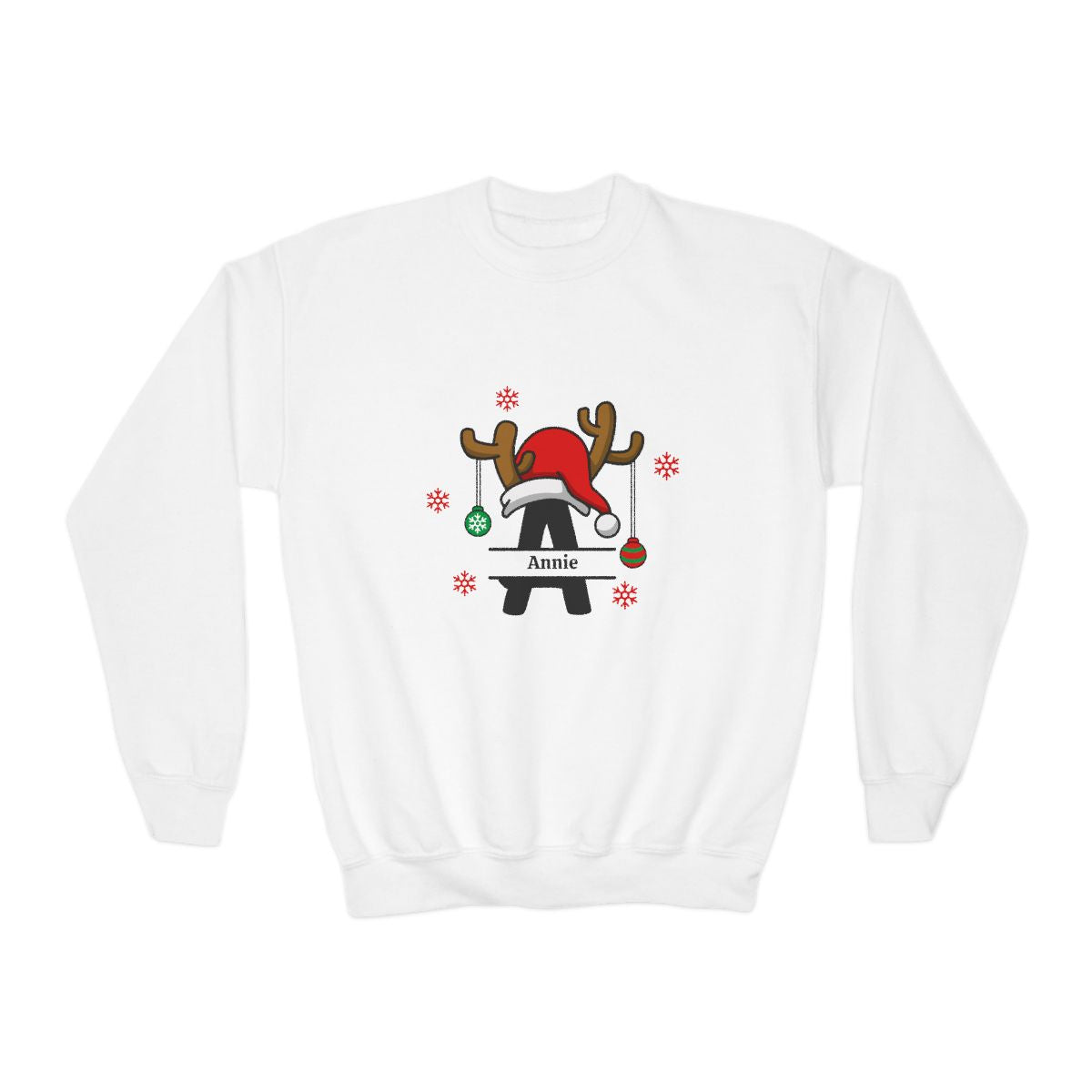 Personalized Christmas Letters with Santa Hat Sweatshirts/Hoodies